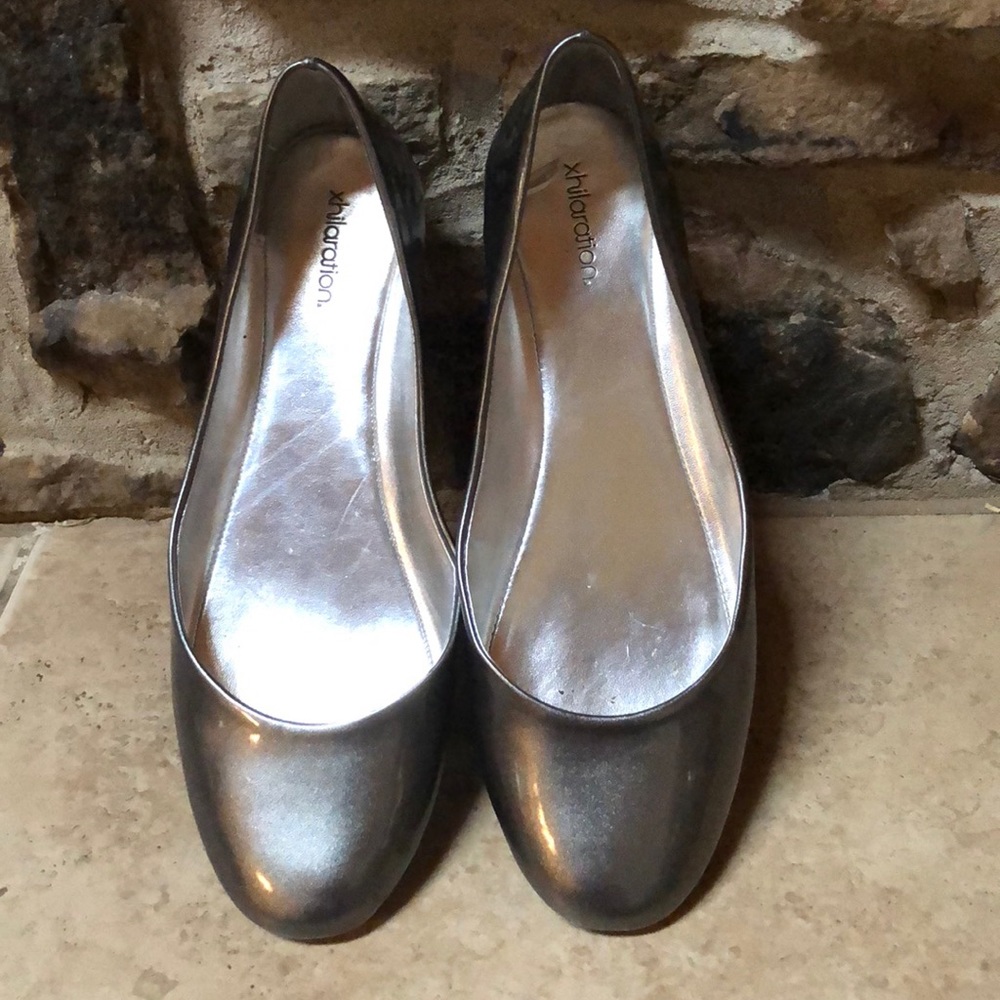 Xhilaration Pewter Patton flats